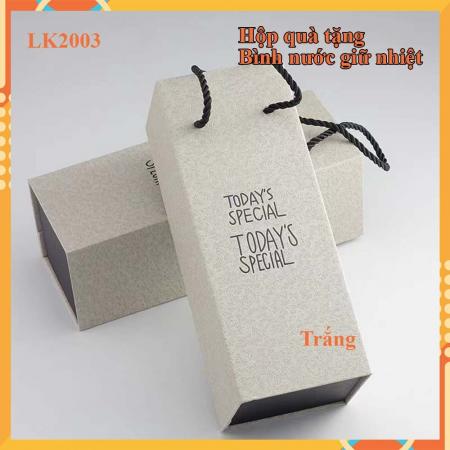 Bình giữ nhiệt kèm hộp quà Cao Cấp - khắc logo -in uv